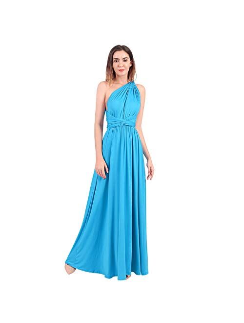IBTOM CASTLE Womens Transformer Evening Dress Maxi Cocktail Wrap Convertible Multi Way Floor Long Formal Gown