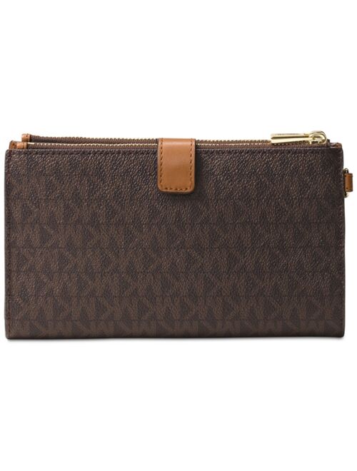 Michael Kors Signature Adele Double Zip Phone Wristlet