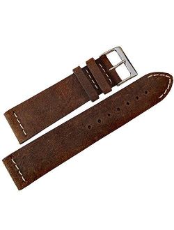 ColaReb 18mm Spoleto Brown Leather Watch Strap