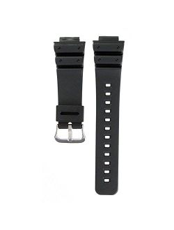 Black Resin Watch Band - 16mm