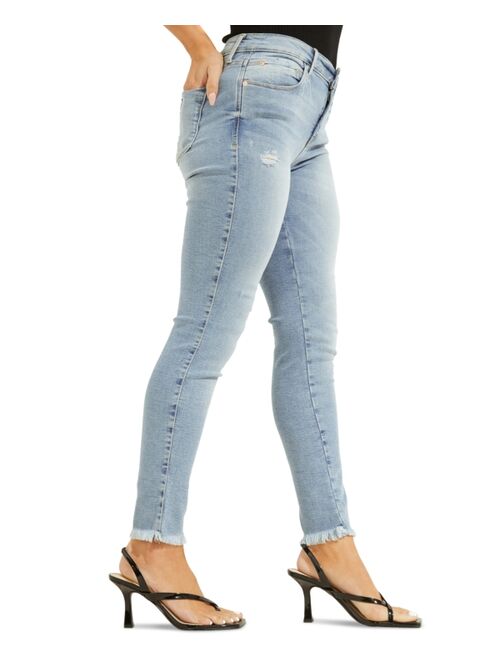 Guess Distressed Mid-Rise Skinny Jeans