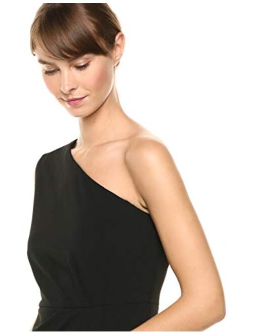 Calvin Klein Women's One Shoulder Gown with Waist Ruch