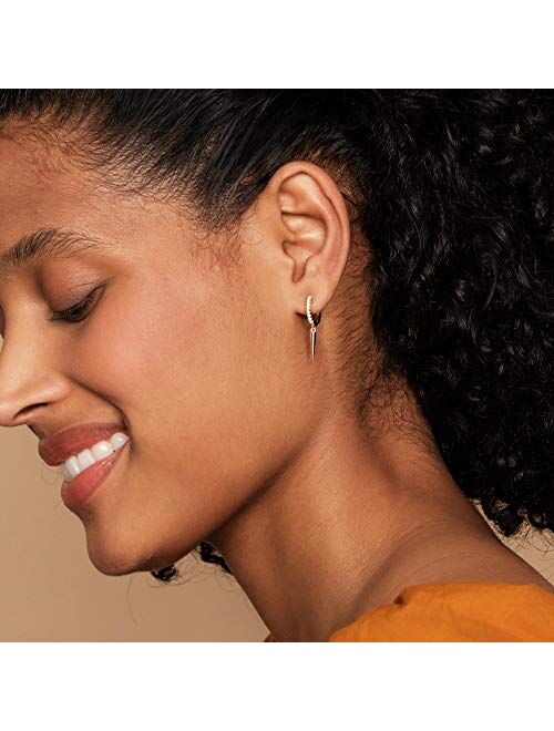 PAVOI 14K Gold Plated S925 Sterling Silver Post Drop/Dangle Huggie Earrings for Women | Dainty Earrings