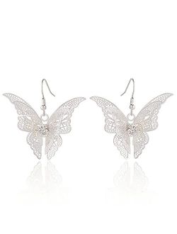 JESMING Silver Lovely Butterfly Pendant Necklace Jewelry for Women Girls Kids, Pendant Chain Necklace 20+2 inch Women Jewelry
