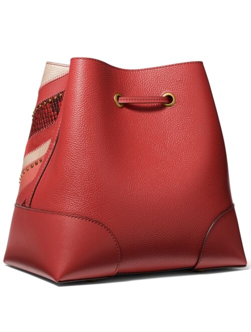 Michael Kors Mercer Gallery Medium Leather Convertible Bucket Bag