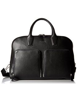 Men's Double Zip Pocket Holdall Bag, Black, One Size