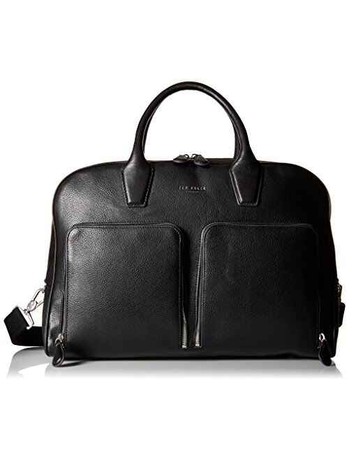 Ted Baker Men's Double Zip Pocket Holdall Bag, Black, One Size