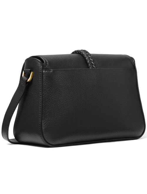 Michael Kors Lea Medium Leather Flap Messenger Bag