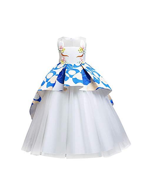 IBTOM CASTLE Baby Girls Princess Dress Christmas Pageant Party Wedding Tutu Short Graduation Striped Snowflake Dance Gown