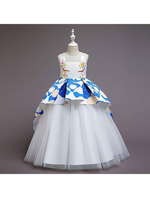 IBTOM CASTLE Baby Girls Princess Dress Christmas Pageant Party Wedding Tutu Short Graduation Striped Snowflake Dance Gown
