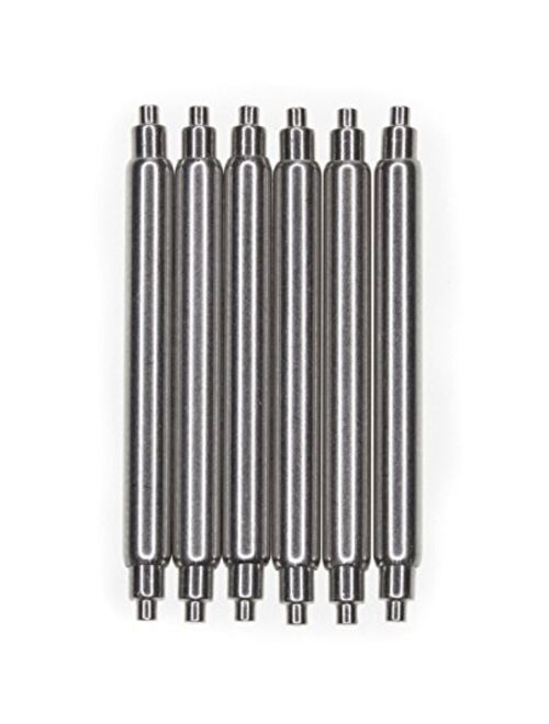 SEIKO OEM Diver's Fat Spring Bars 6 Piece Non-Magnetic Stainless Steel 24mm x 2.5mm x 1.1mm