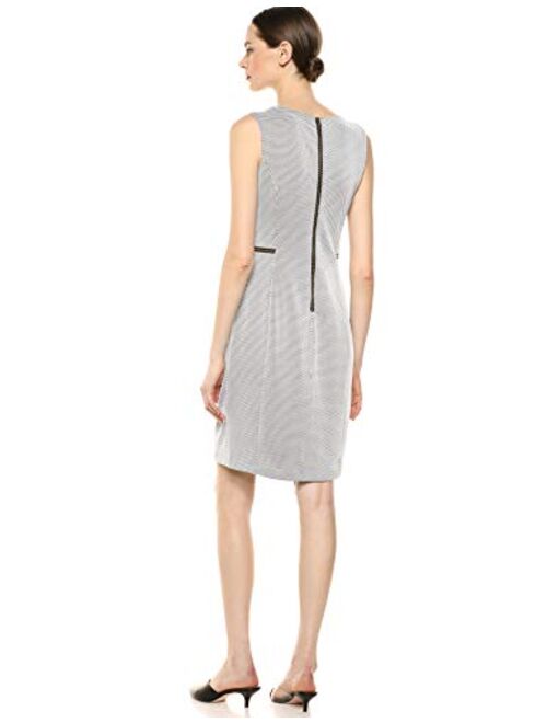 Calvin Klein Women's Knit Jacquard Sheath Dress with Zippers