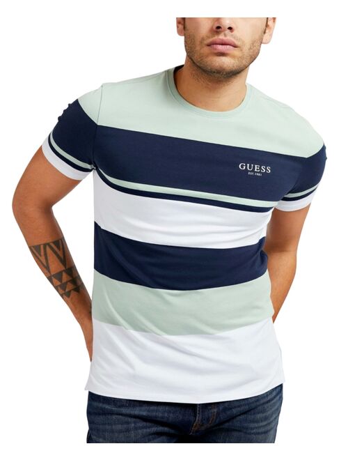 Guess Men's Striped Logo T-Shirt