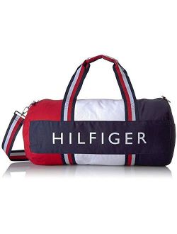 Patriot Duffle Bag with Wide Navy, Red and White Stripe Handles