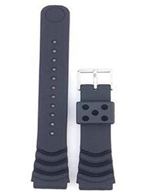 Seiko Rubber Watch Band Curved Line 22mm for Divers Model