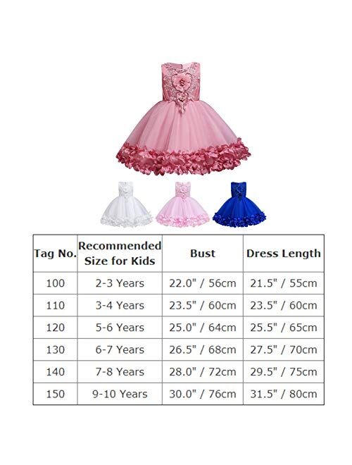 IBTOM CASTLE Flower Girls Vintage Floral Lace Bridesmaid Wedding Pageant Birthday Party Princess Communion Formal Dance Gown for Kids
