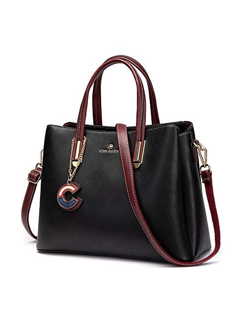 Cheruty Purses and Handbags for Women, Designer Leather Shoulder Tote Bag Satchels with Zipper