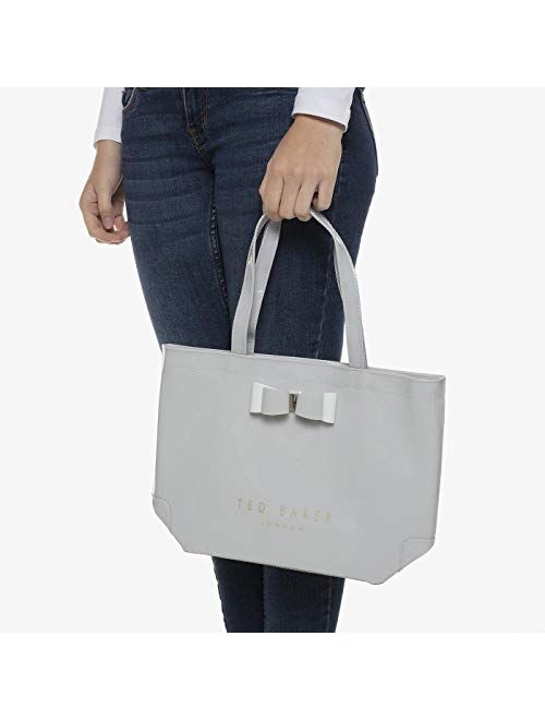Ted Baker Grey Glossy Look Bow Detail Tote Bag