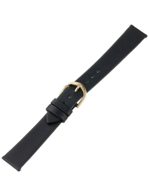 Timex Men's Q7B821 Calfskin 16mm Black Replacement Watchband