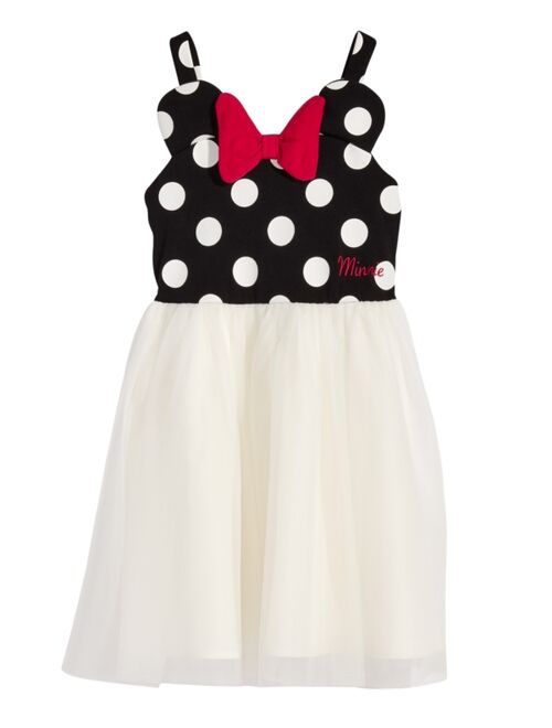 Disney Little Girls Minnie Mouse Polka Dot & Mesh Dress
