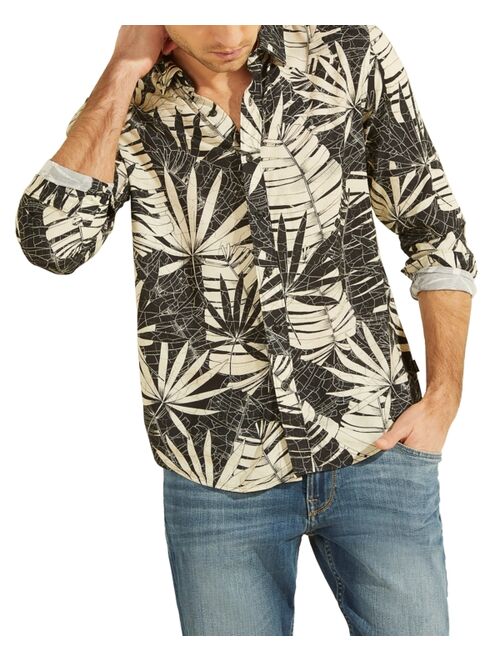 Guess Men's Eco Foliage Print Shirt