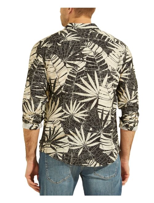 Guess Men's Eco Foliage Print Shirt