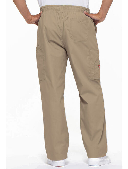 Dickies EDS Signature Scrubs Pant for Men Zip Fly Pull-On Plus Size 81006, 2XL, Dark Khaki