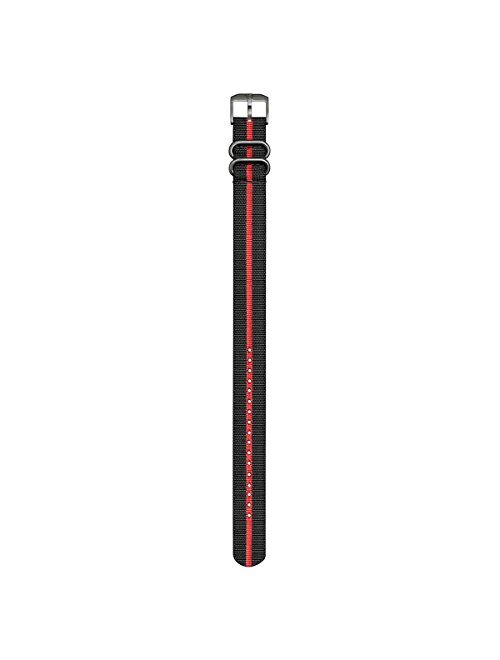 Luminox Watchband.Regimental Stripe.Black and Red 23mm w/Gun Metal Hardware
