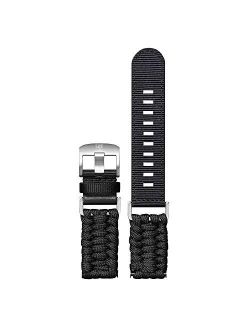 Men's 3780 Bear Grylls Land Series Black Nylon Paracord Watch Band