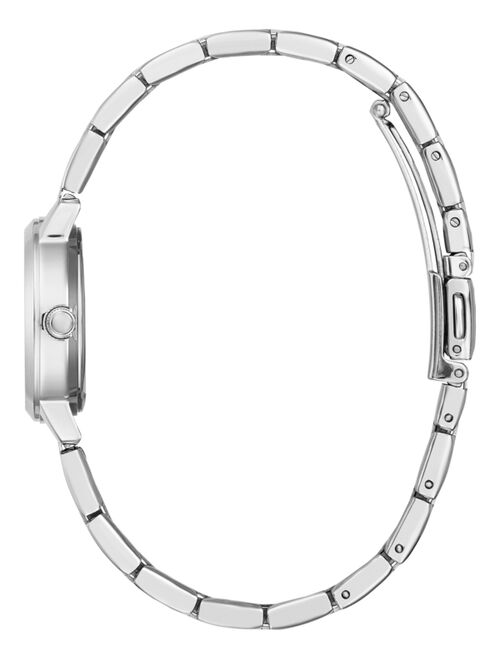 Guess Women's Diamond-Accent Stainless Steel Bracelet Watch 25mm