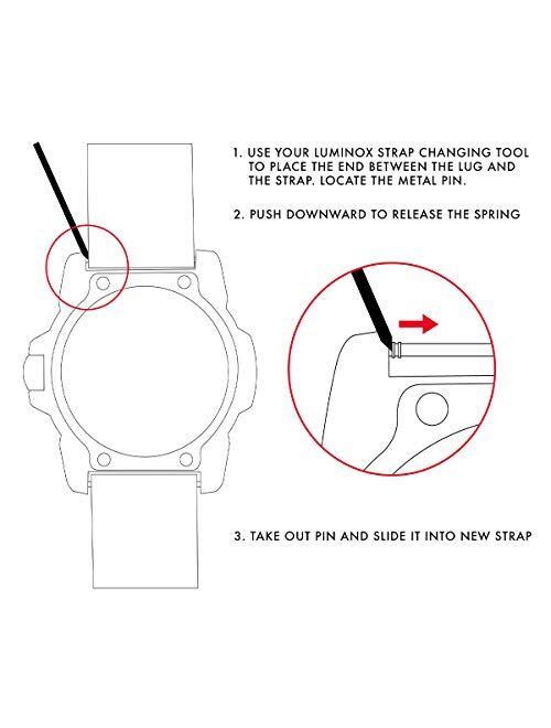 Luminox Genuine Replacement Band - Webbing Strap for Luminox Watches Series 3500, 8840, 9240 - Grey Nylon 24mm