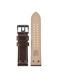 Men's Atacama Series Brown & Beige Leather Strap Stainless Steel Buckle Watch Band