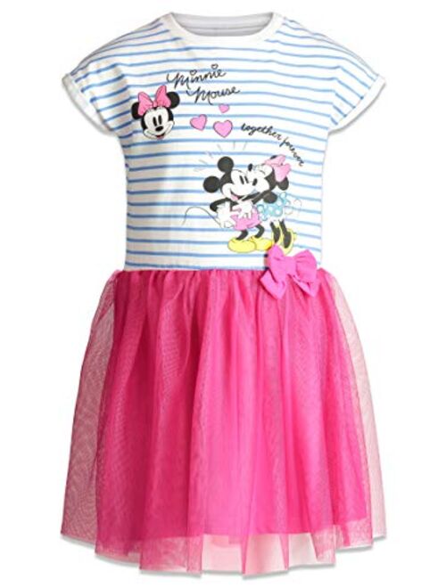 Disney Minnie Mouse Girls' Short Sleeve Tulle Dress
