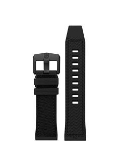 Men's 1000 ICE-SAR Series Black Rubber Strap Stainless Steel Buckle Watch Band