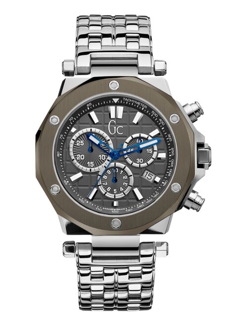 Guess Men's Swiss Chronograph Stainless Steel Bracelet Watch 43mm
