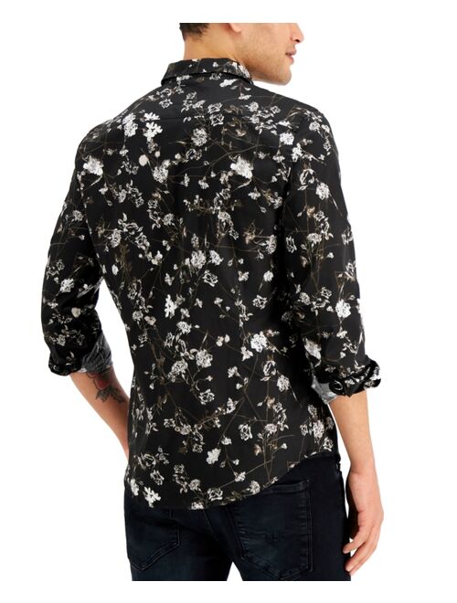 Guess Men's Luxe Stretch Mystic Floral-Print Shirt