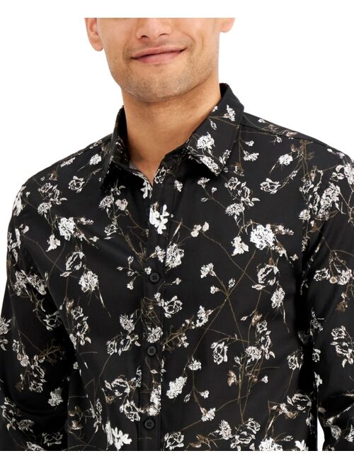 Guess Men's Luxe Stretch Mystic Floral-Print Shirt
