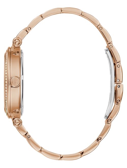 Guess Women's Swiss Rose-Gold Tone Stainless Steel Bracelet Watch 37mm