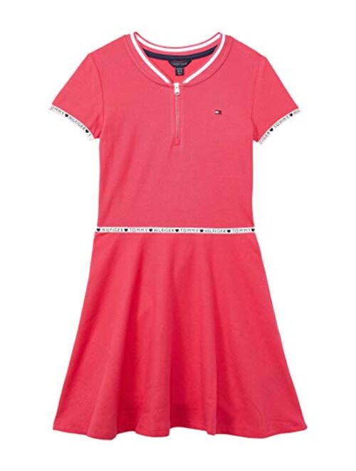 Tommy Hilfiger Girl's Short Sleeve Dress with Contrast Taping (Big Kids)