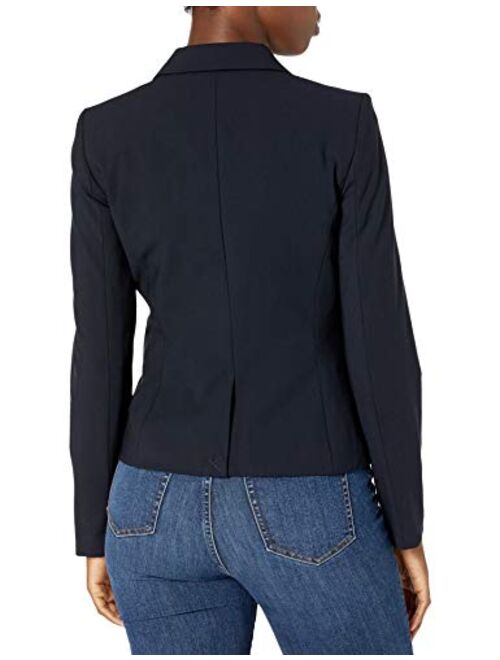 Calvin Klein Women's Two Button Slit Pocket Lux Blazer