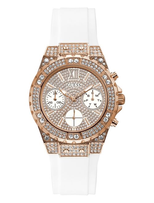 Guess Women's White Silicone Bracelet Watch 39mm