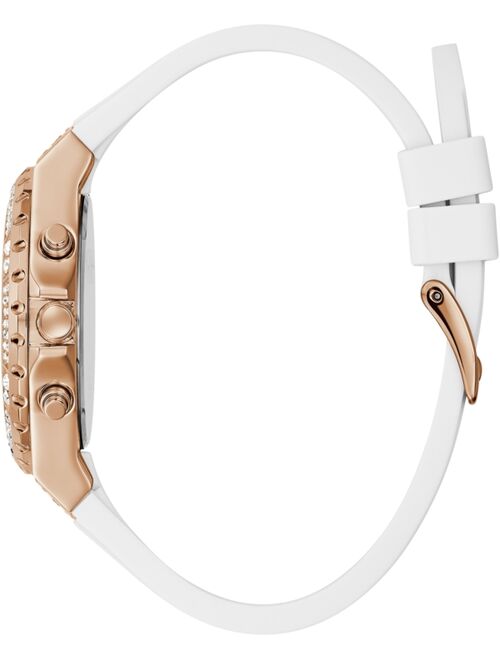 Guess Women's White Silicone Bracelet Watch 39mm