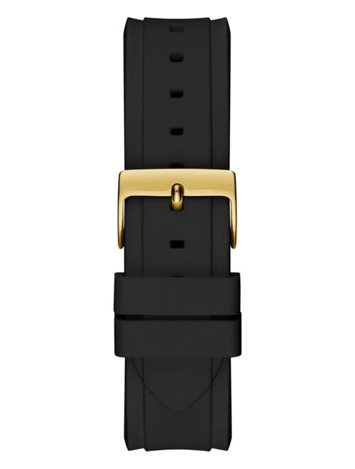 Guess Unisex Black Silicone Strap Watch 39mm