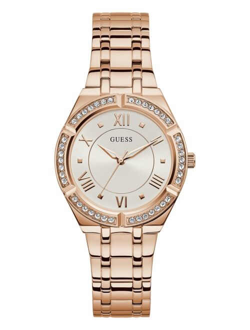 Guess Women's Rose Gold-Tone Stainless Steel Bracelet Watch 36mm