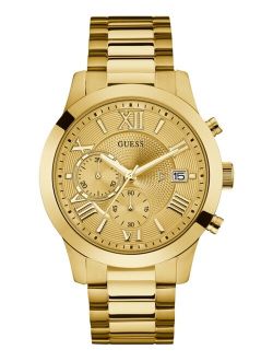 Men's Chronograph Gold-Tone Stainless Steel Bracelet Watch 45mm