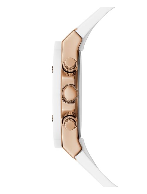 Guess Women's White Silicone Strap Watch 39mm