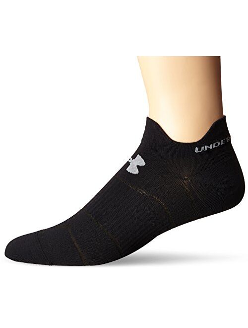 Under Armour Adult Run Double Tab No Show, 1-pair
