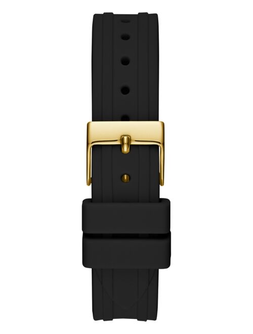 Guess Women's Black Silicone Strap Watch 36mm