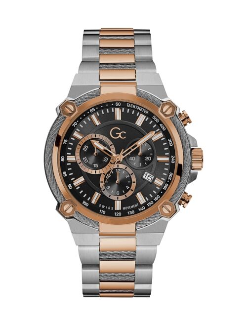 Guess Men's Cable Force Two-Tone Bracelet Watch 44mm