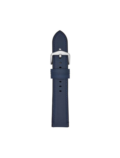 Fossil Men's 22mm Navy Leather Watch Strap